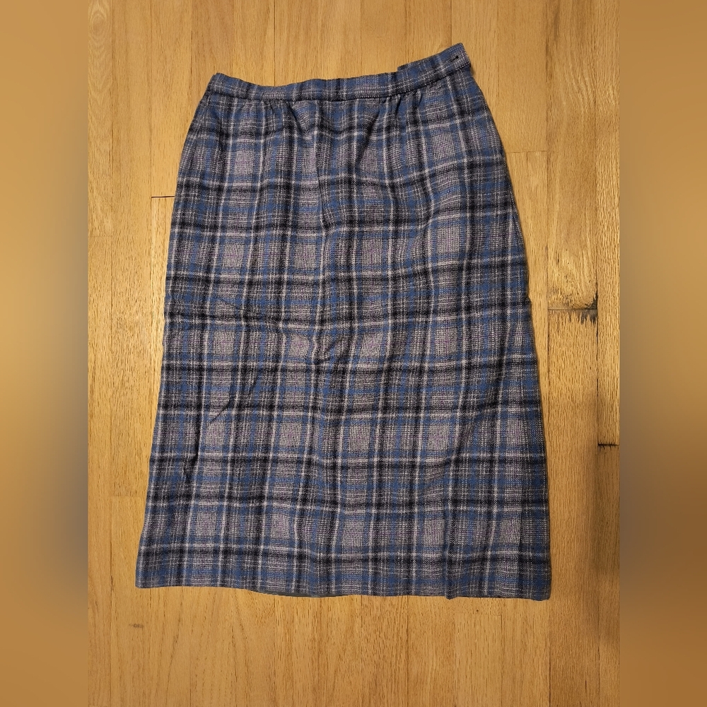 Pendleton 100% wool plaid skirt